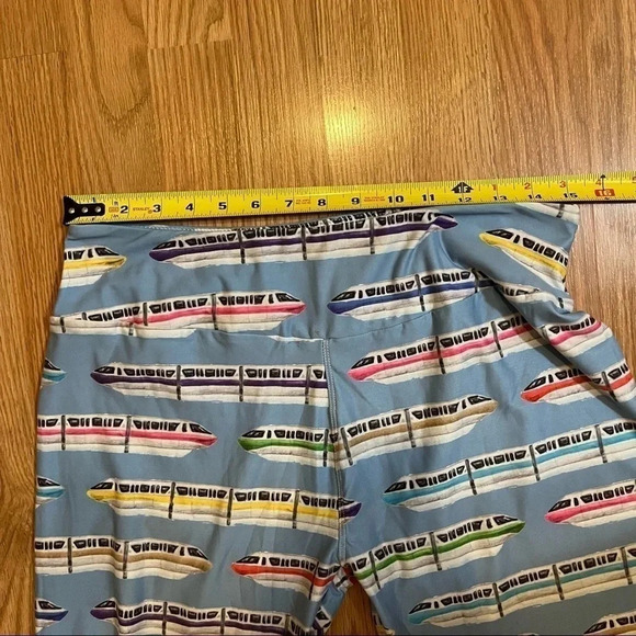 Lost Princess Apparel Disney Rainbow Monorail TC Tall And Curvy Leggings Blue - Picture 5 of 7